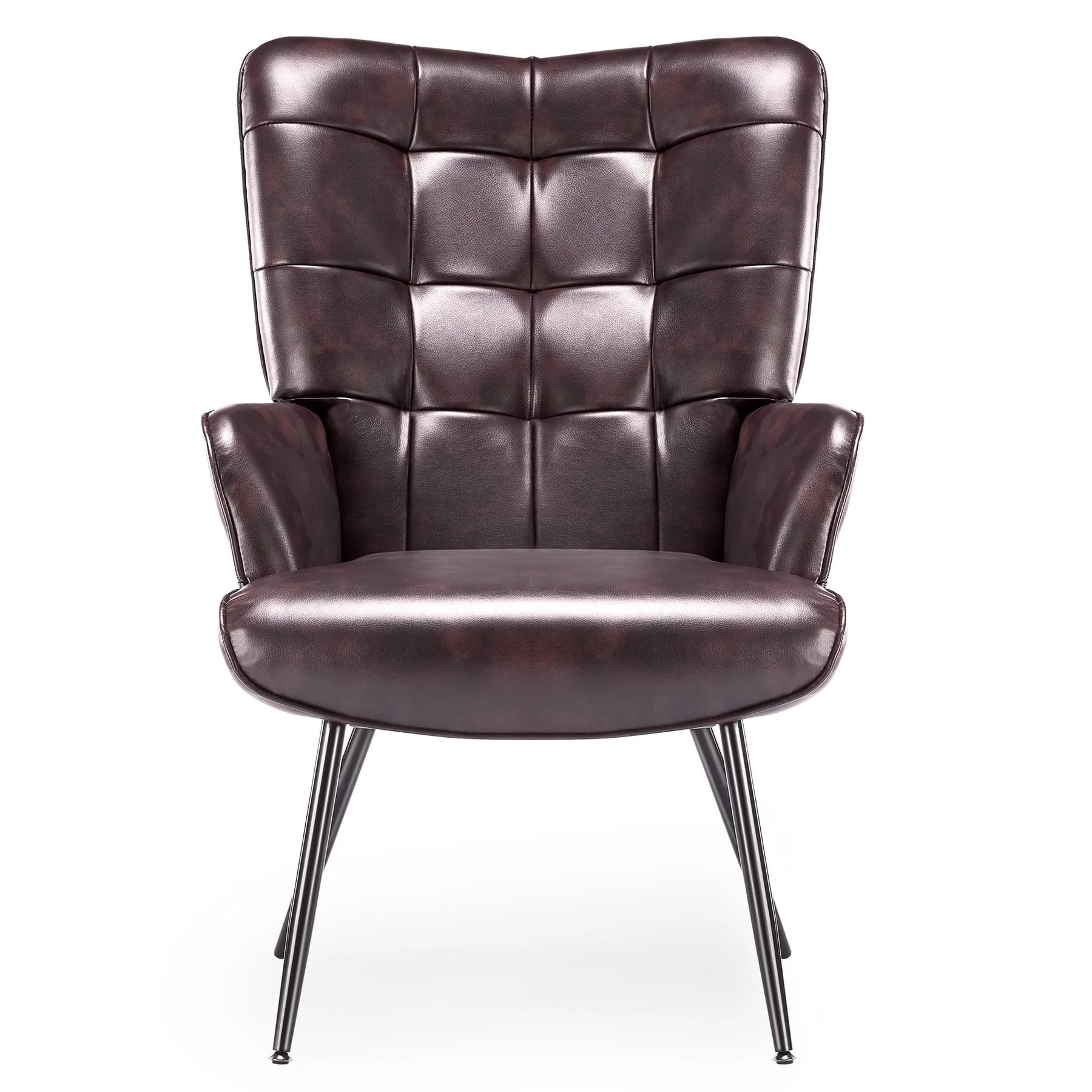 Unikome Livingroom Chair Modern Accent Chair, Faux Leather Wingback Accent Chair PU Leather Accent Chair - Product image 9