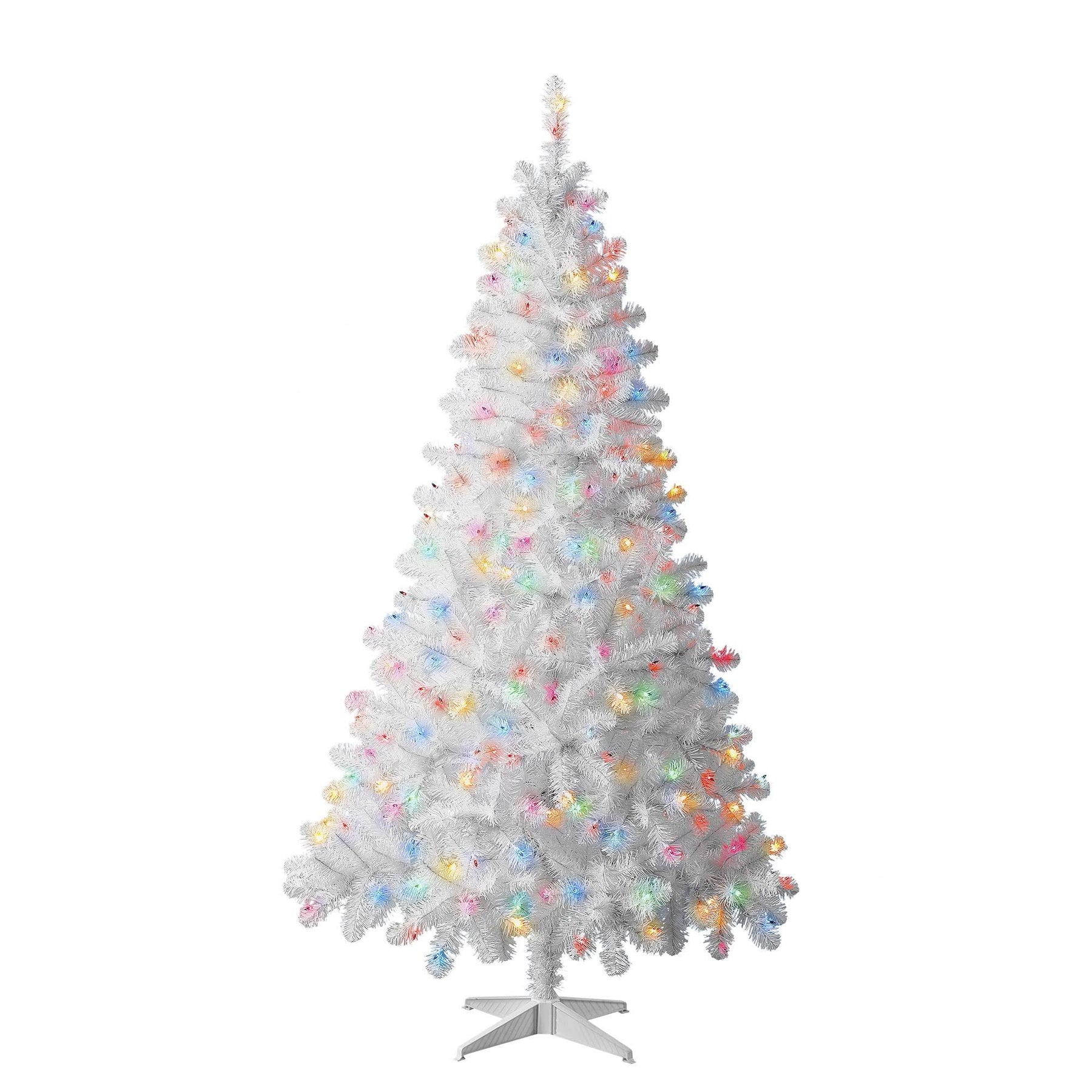 Holiday Time Pre-Lit Madison Pine White Artificial Christmas Tree Multicolor Incandescent Lights 6.5 - Product image 1