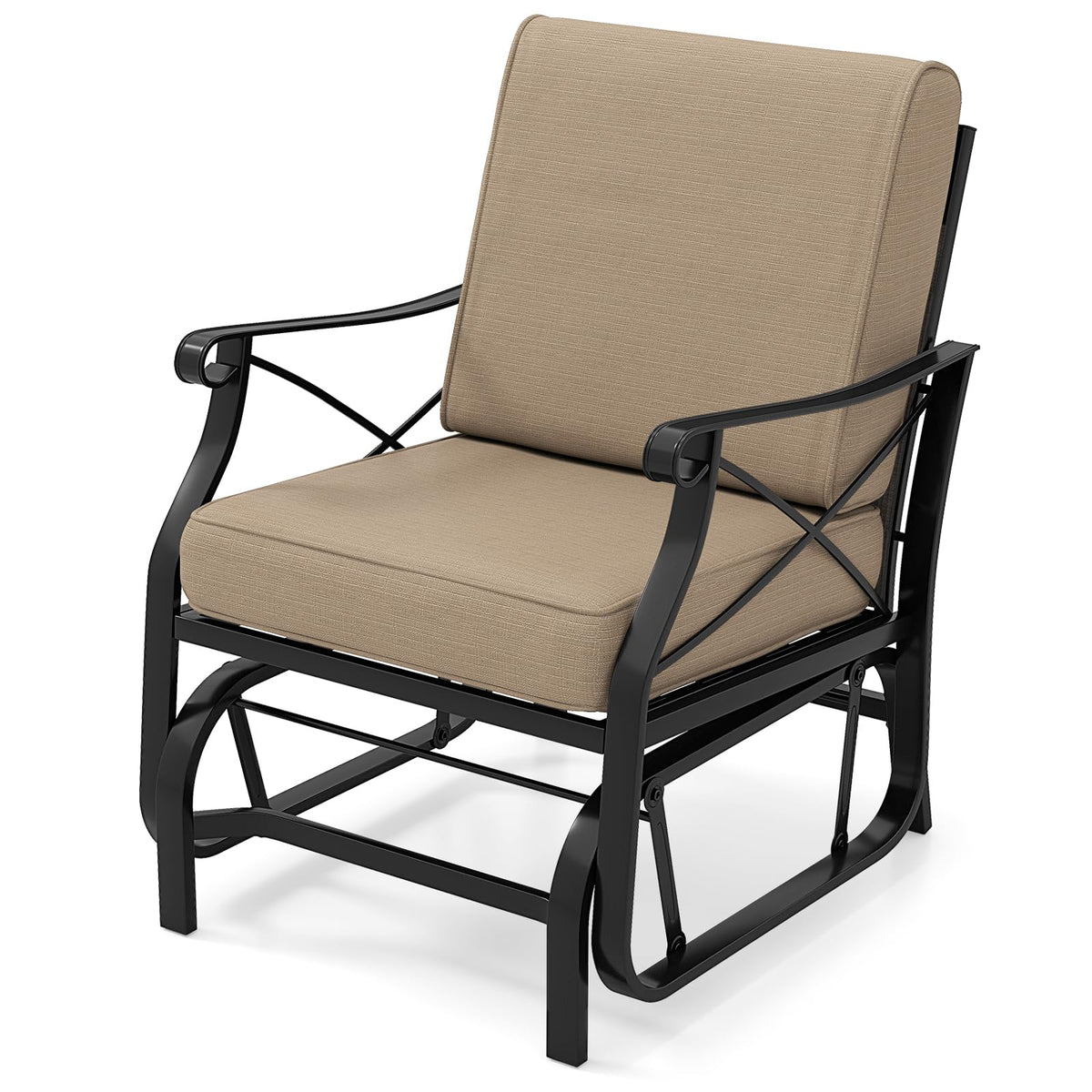 Tangkula Patio Glider Rocking Chair with Metal Frame and Thick Cushions - Product image 1
