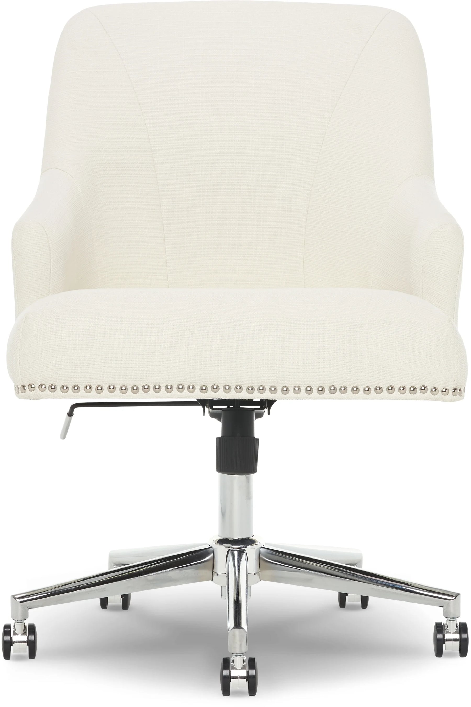Serta Leighton Home Office Desk Chair Chrome Nailheads Twill Fabric Lilac Purple - Product image 58