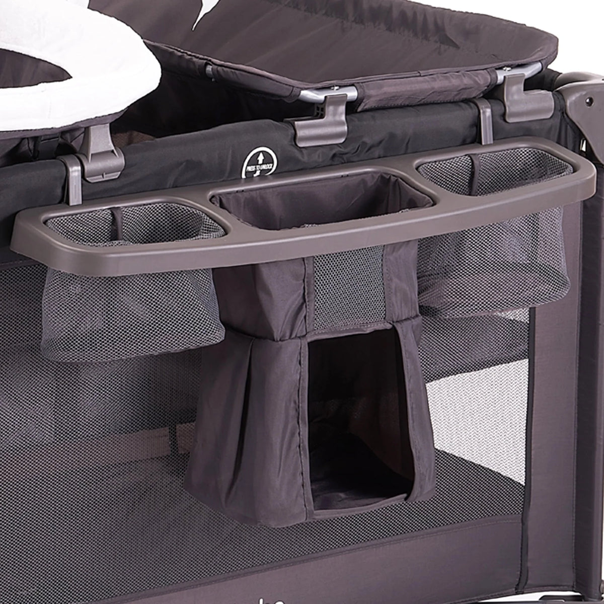 Pamo Babe Unisex Nursery Center Playard with Bassinet & Changing Table, Black - Product image 2
