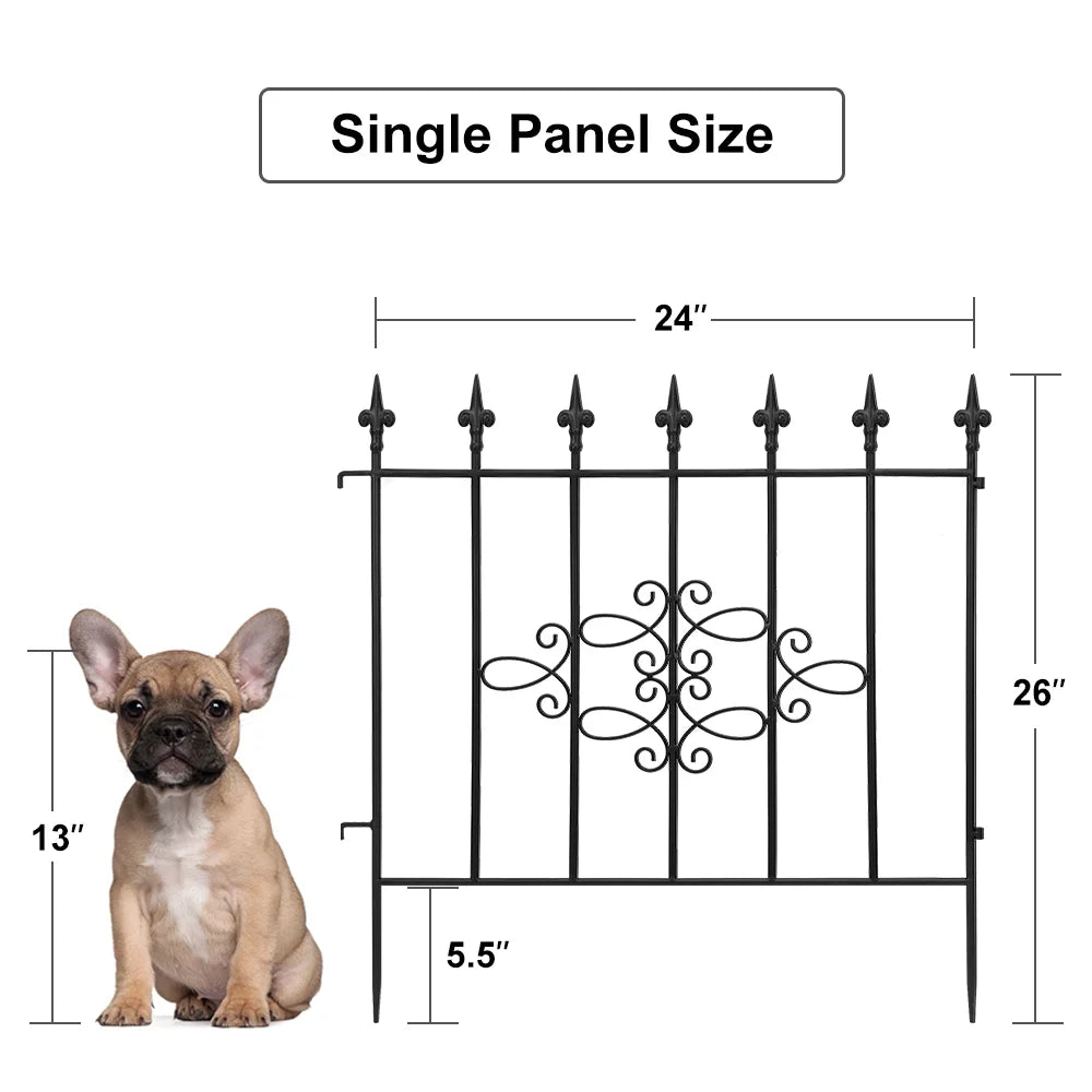 Amagabeli GARDEN & HOME Decorative Garden Fence GFP008 27inx10ft Outdoor Coated Rustproof Metal Garden - Product image 5