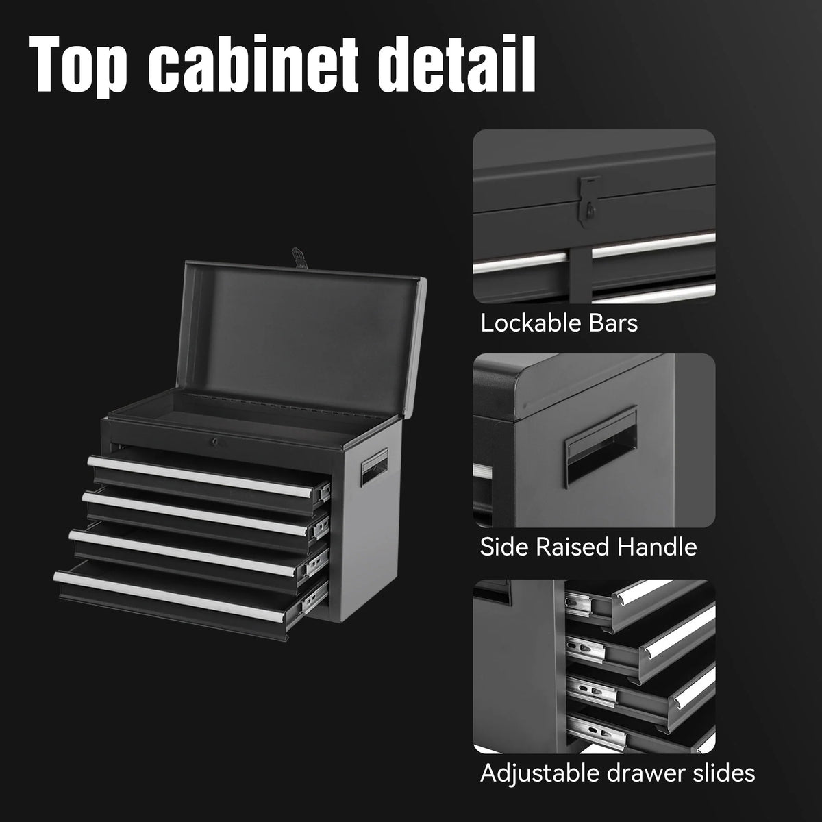 AECOJOY 5-Drawer Rolling Tool Chest Storage Cabinet with Detachable Top Tool Box - Product image 6