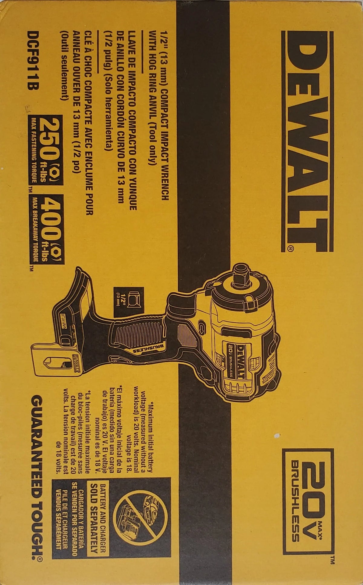 Dewalt DCF911B 20V MAX 1/2" Cordless Impact Wrench - Product image 4