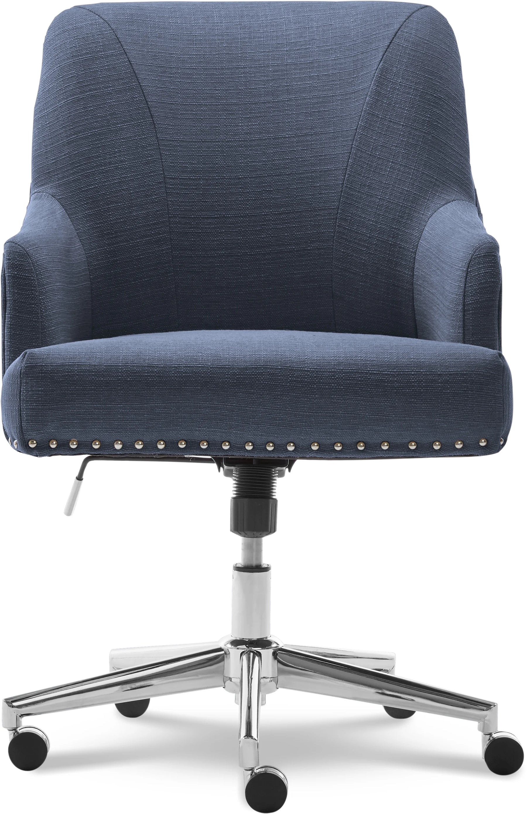 Serta Leighton Home Office Desk Chair Chrome Nailheads Twill Fabric Lilac Purple - Product image 33