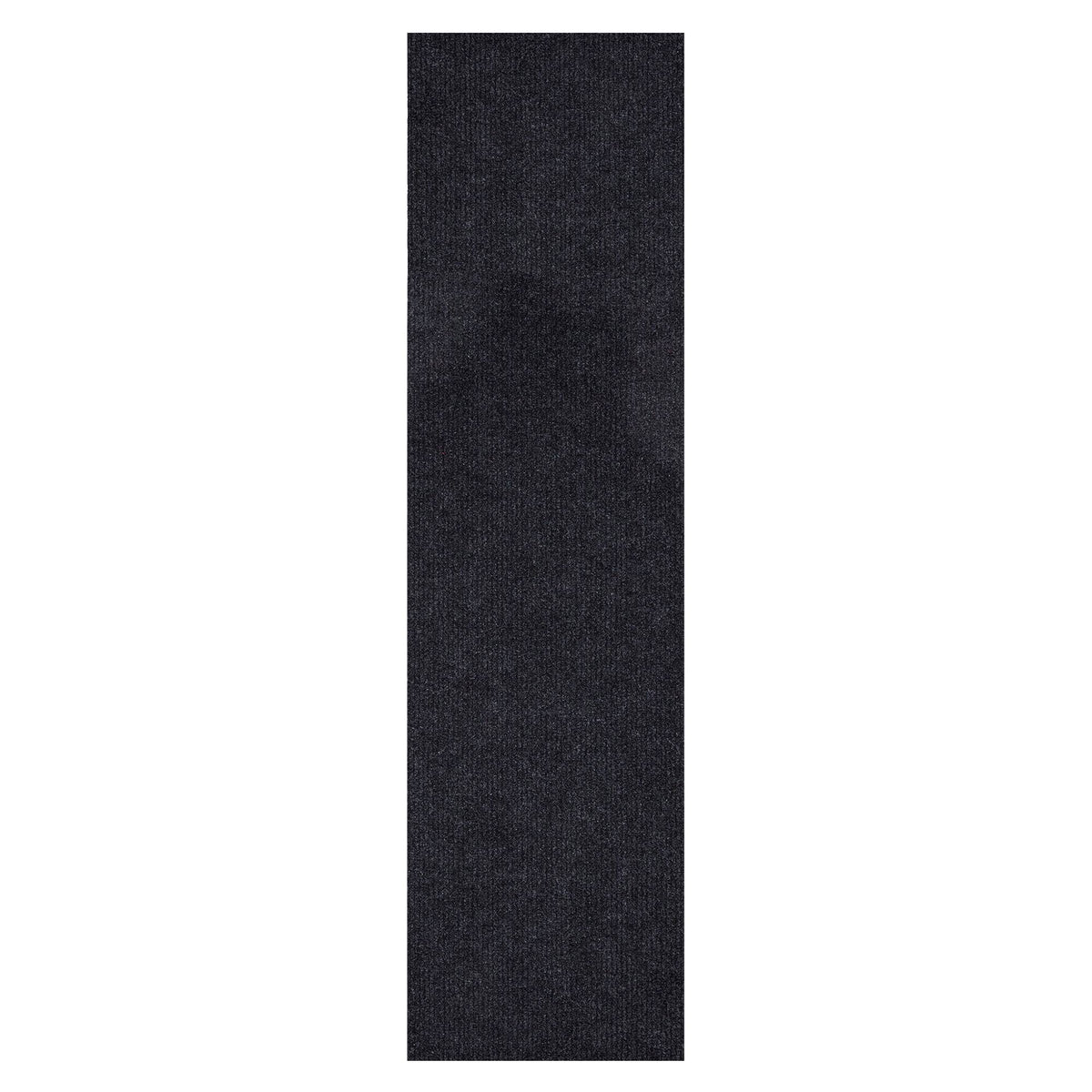 Ottomanson Lifesaver Collection Black 2 ft. 7 in x 9 ft. 10 in. Utility Ribbed Indoor/Outdoor Runner Rug - Product image 1
