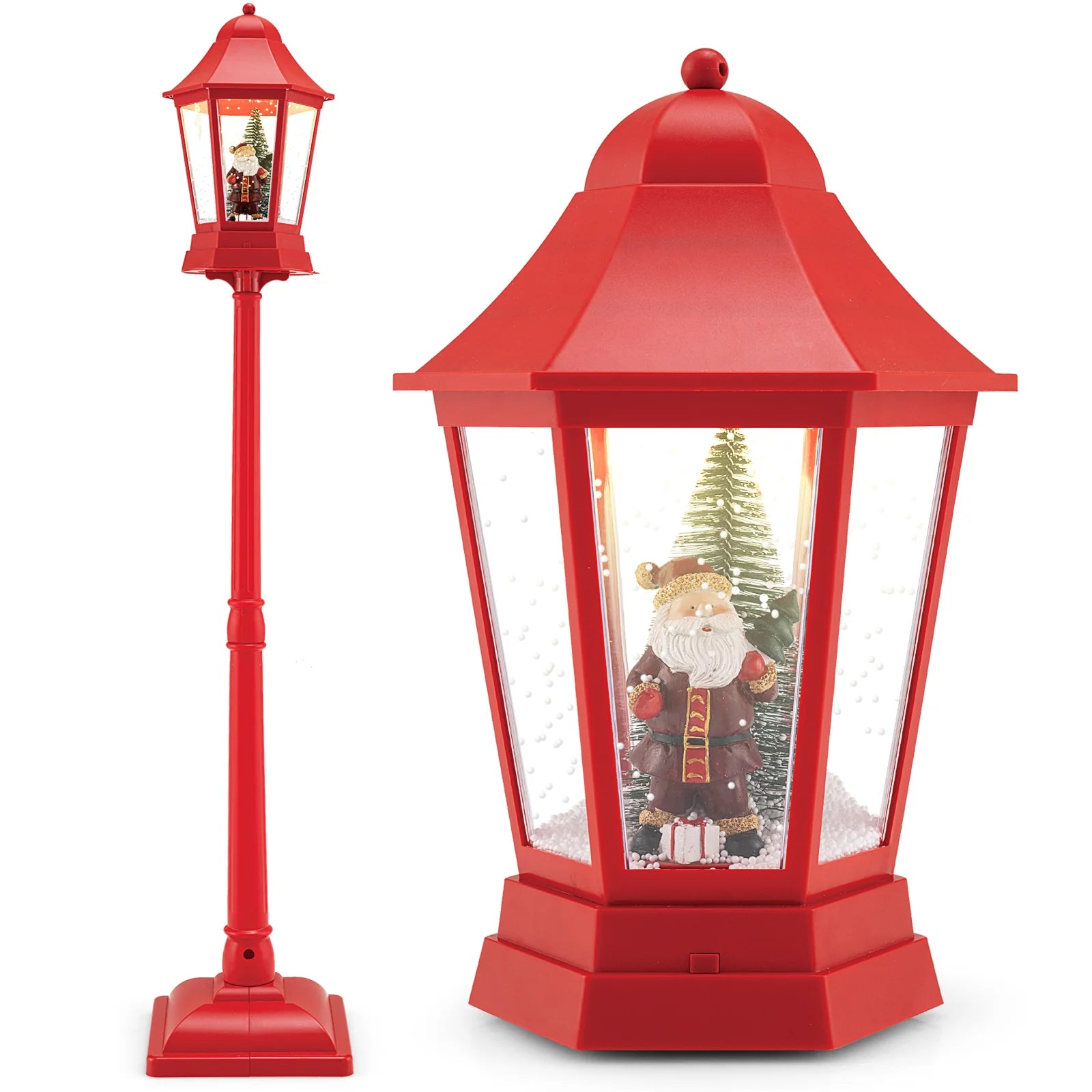 5.3 Ft Musical Christmas Street Lamp, 2-in-1 Lamp Post & Tabletop Lantern - Product image 1