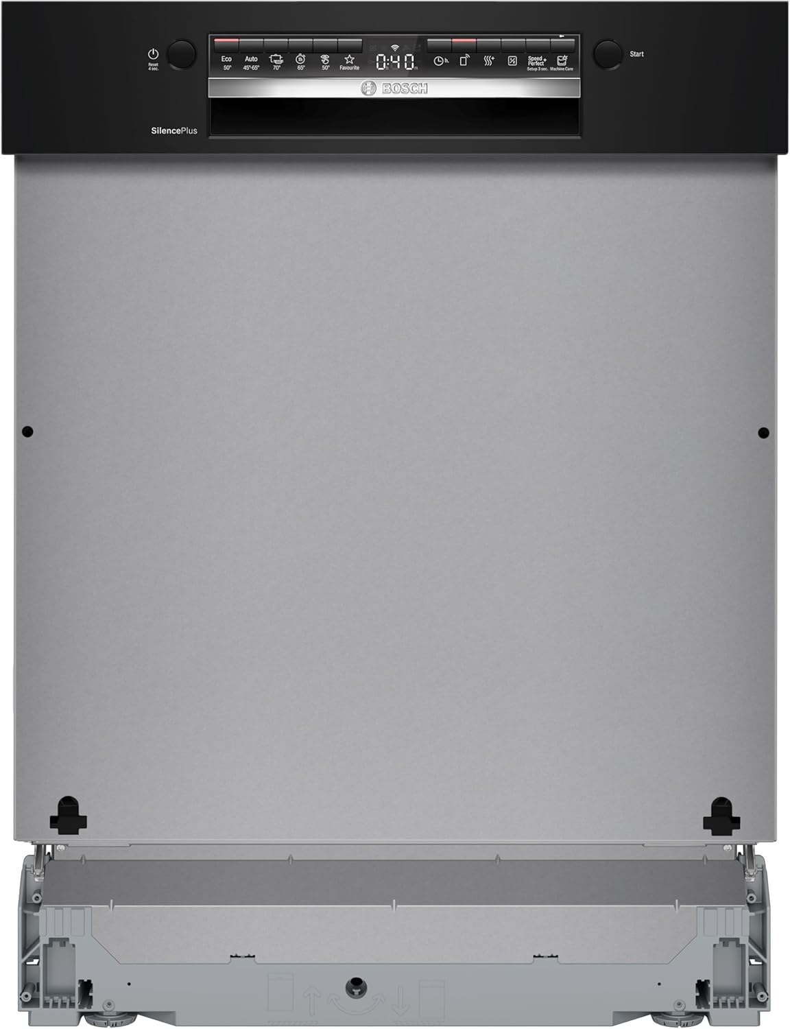 Bosch SMI4HCB19E, Series 4, Built-in dishwasher, 60cm, 14 place settings, Silence Plus 42 dB, Black panel
