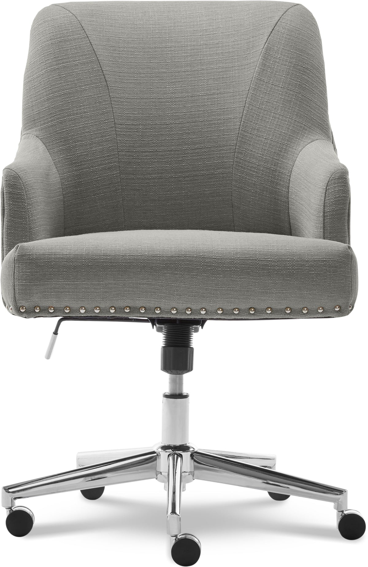 Serta Leighton Home Office Desk Chair Chrome Nailheads Twill Fabric Lilac Purple - Product image 24