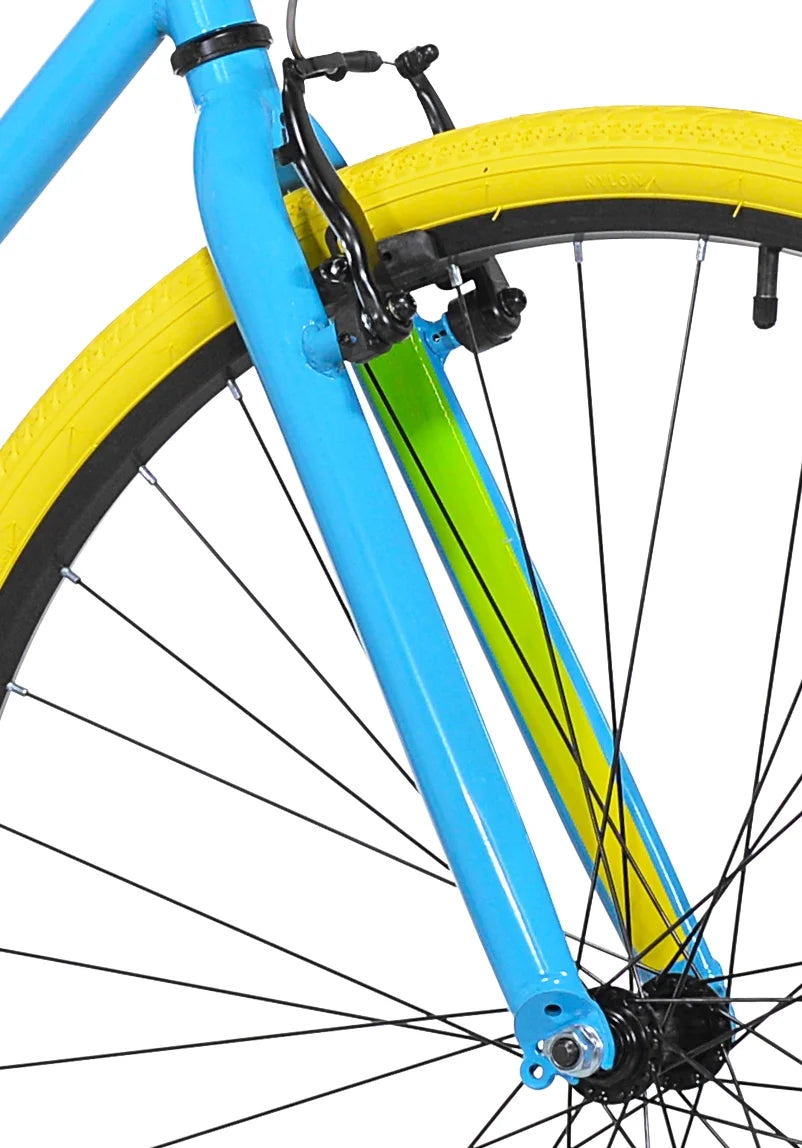 700C Men'S Ridgeland Hybrid Bike, Blue/Green - Product image 3