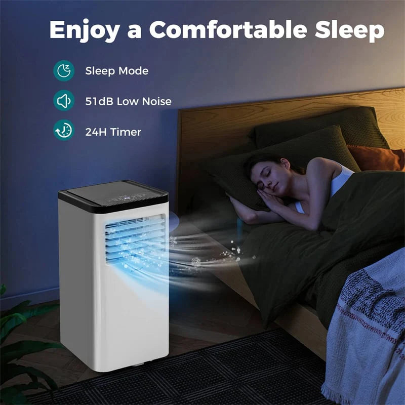 8000 BTU Portable Air Conditioner, 3-in-1 Floor AC Unit with Fan & Dehumidifier, Remote Control, 24H Timer - Product image 6