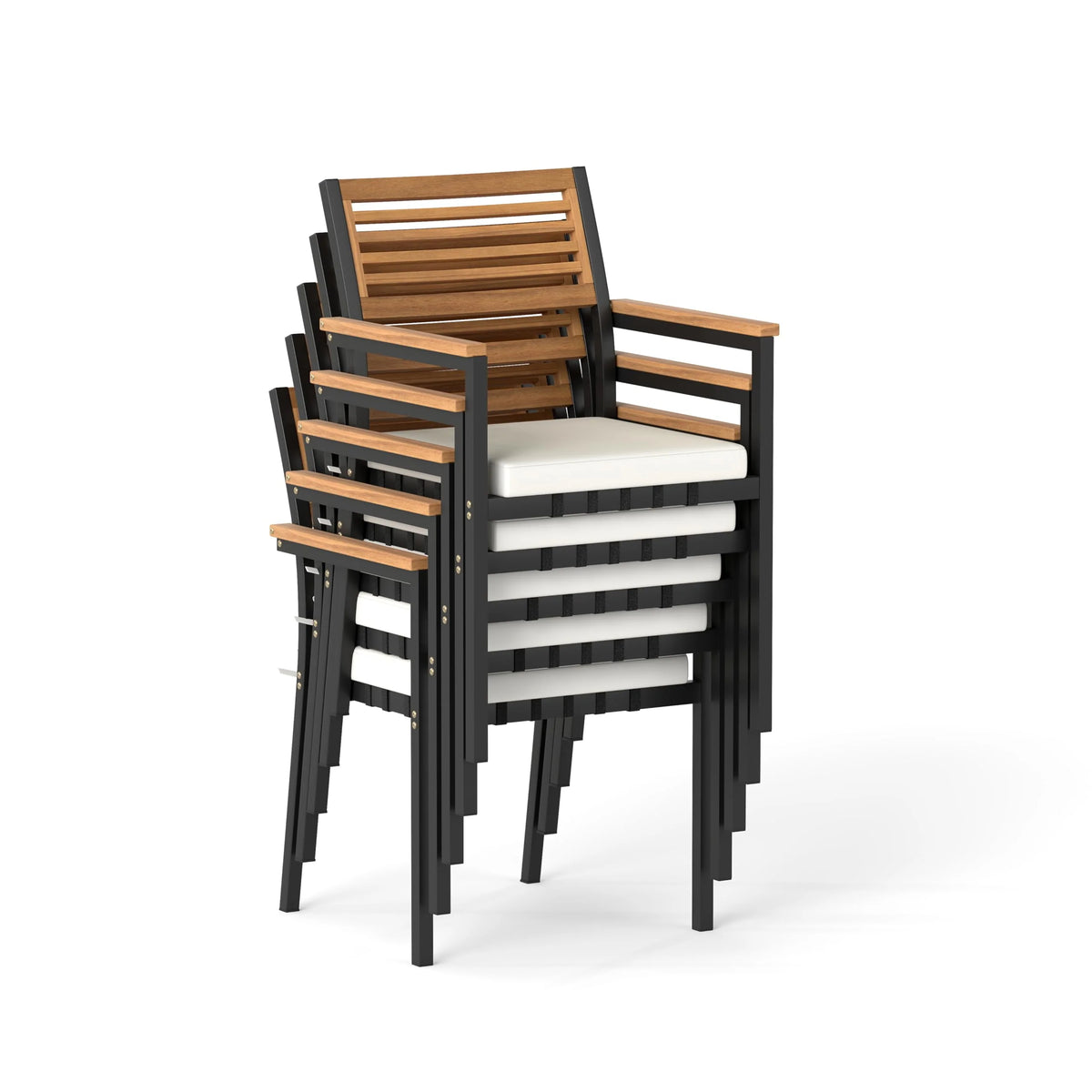Tangkula Stackable Patio Dining Chairs Set of 6 - Product image 7