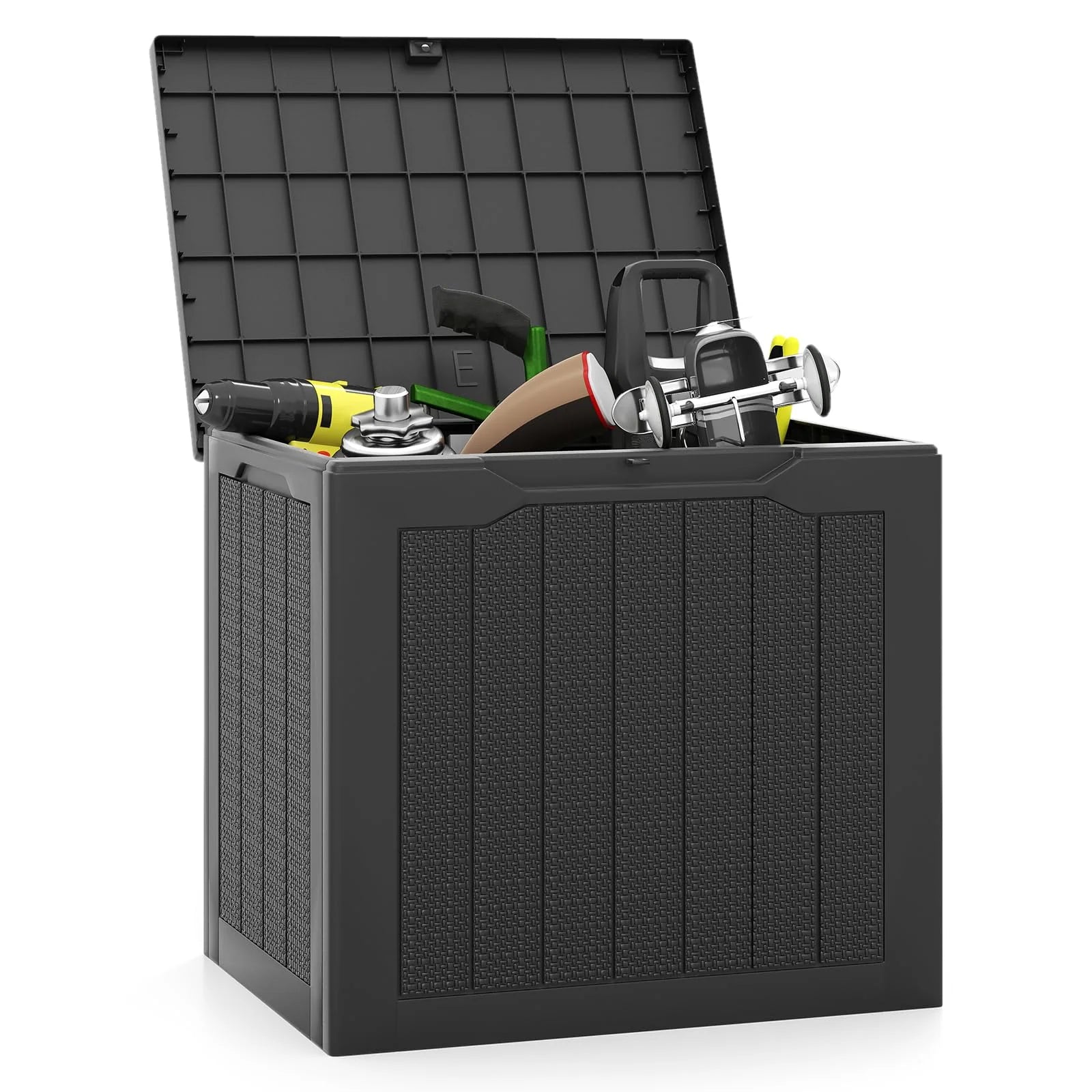 Tangkula 30 Gallon Resin Outdoor Storage Bench with Lockable Lid - Product image 1