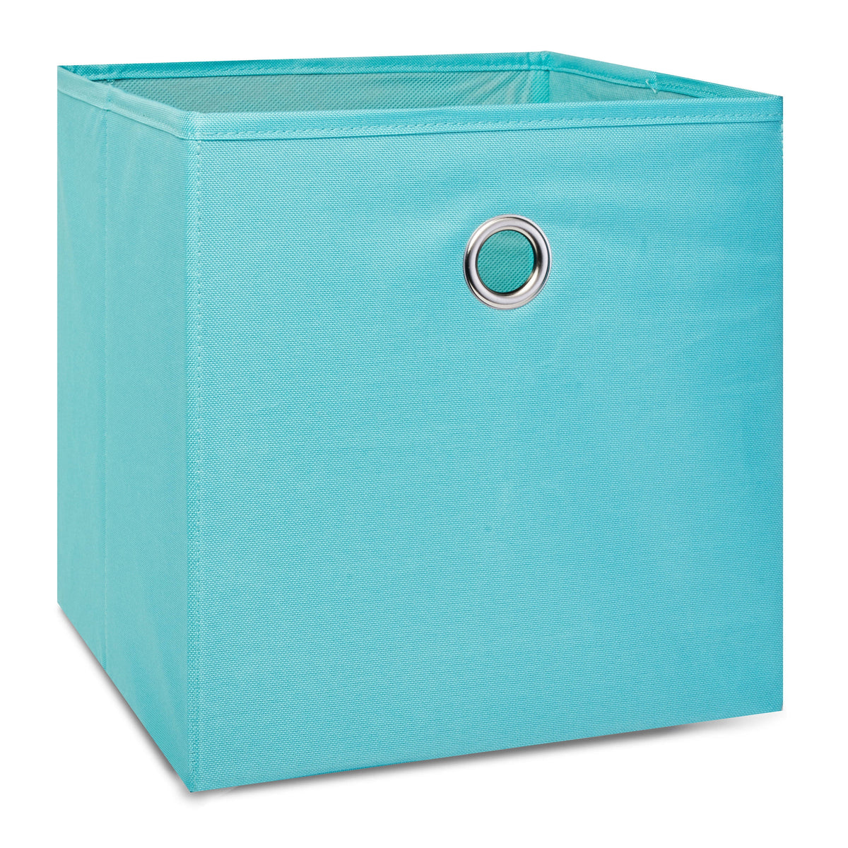 Mainstays 10.5" x 10.5" Aqua Ocean Collapsible Fabric Cube Storage Bin - Product image 1