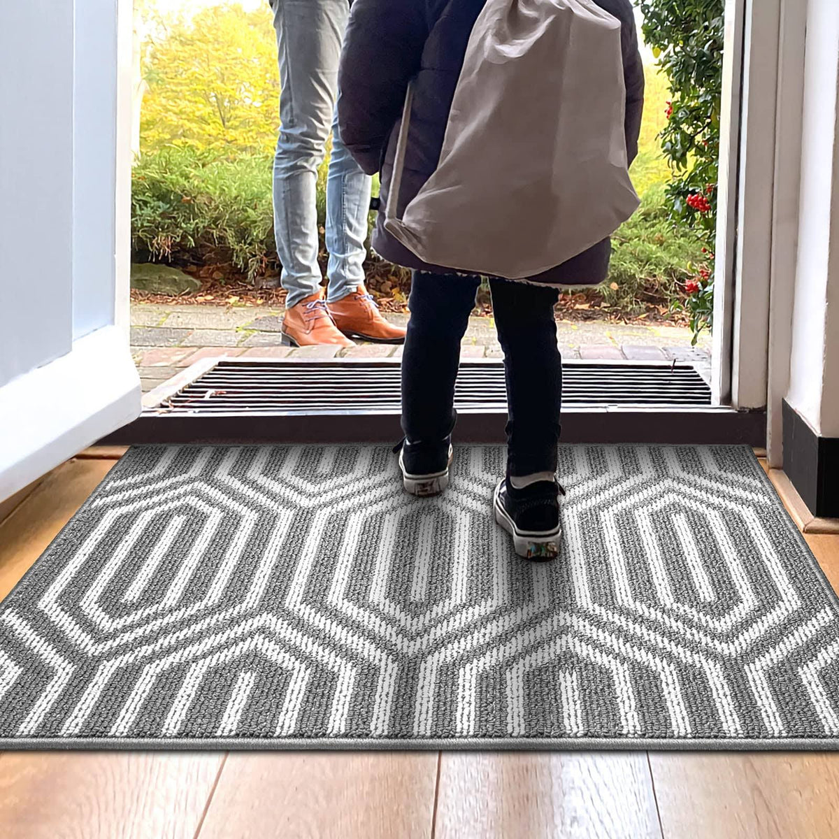 DEXI Indoor Door Mat Durable Front Door Mats for Entryway, Non Slip Absorbent Resist Dirt Entry Rug - Product image 1