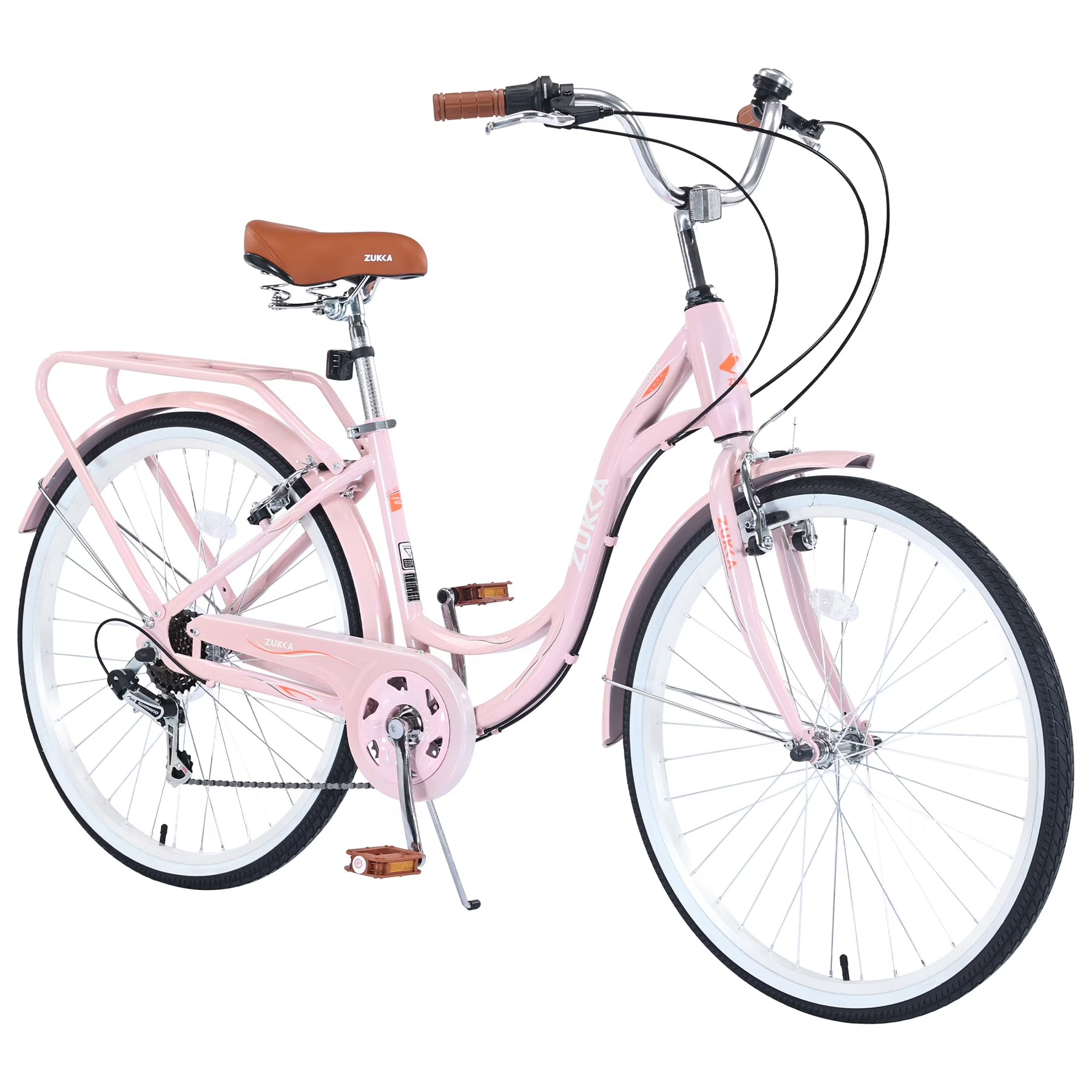 Aukfa 26" Cruiser Bike, 7 Speed Bicycle Hybrid Bikes for Women Girls Ladies, Arctic - Product image 7