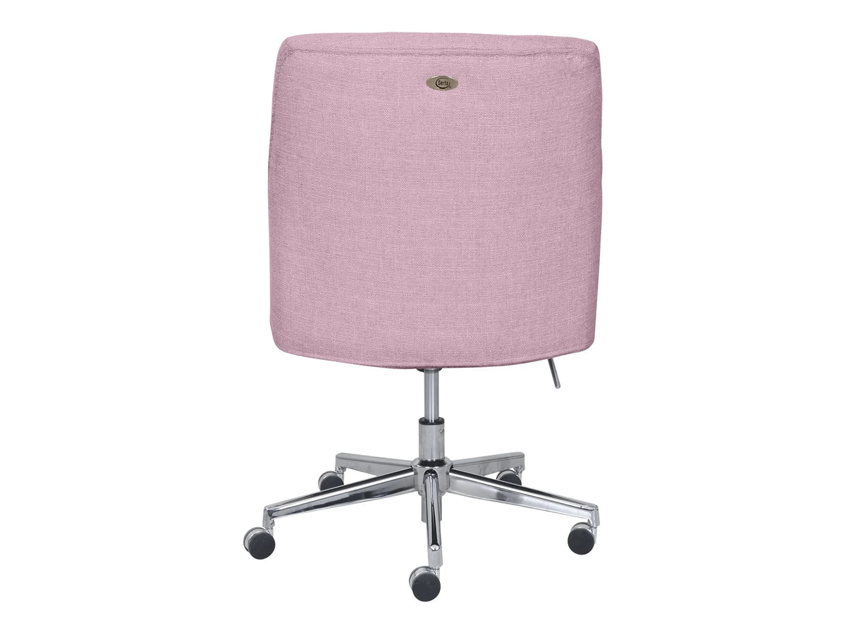 Serta Leighton Home Office Desk Chair Chrome Nailheads Twill Fabric Lilac Purple - Product image 6