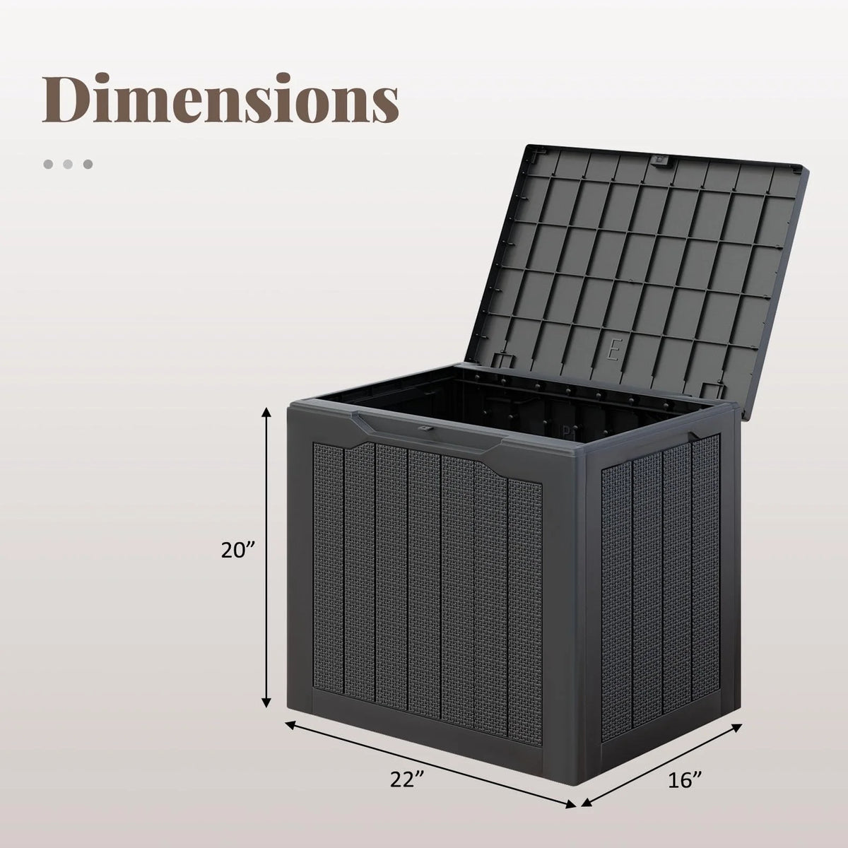 Tangkula 30 Gallon Resin Outdoor Storage Bench with Lockable Lid - Product image 3