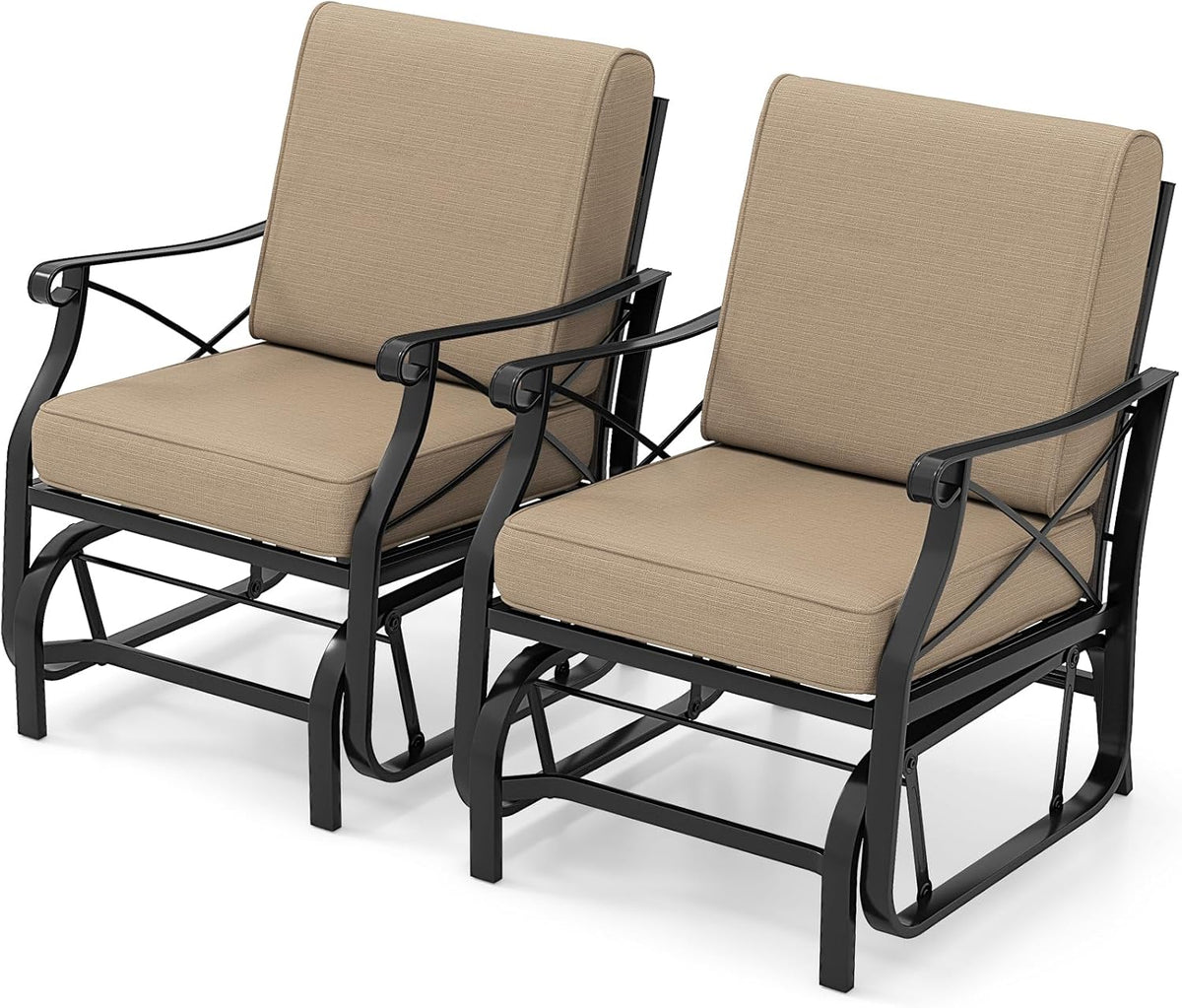 Tangkula Patio Glider Rocking Chair with Metal Frame and Thick Cushions - Product image 10