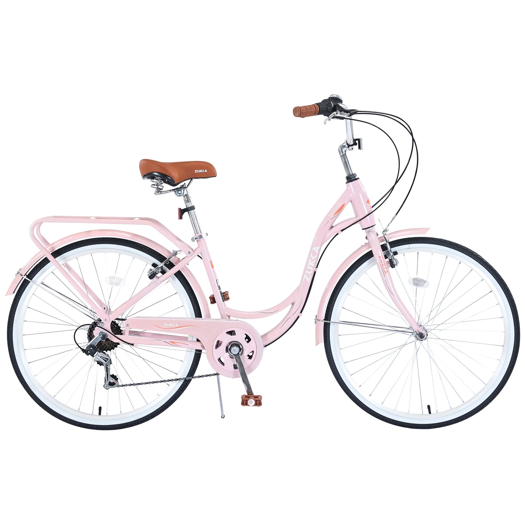 Aukfa 26" Cruiser Bike, 7 Speed Bicycle Hybrid Bikes for Women Girls Ladies, Arctic - Product image 26