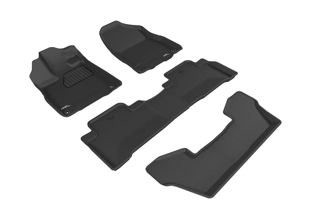 3D MAXpider L1AC01001509 - 2017-2020 Acura MDX Kagu 1st & 2nd & 3rd Row Floormats - Black