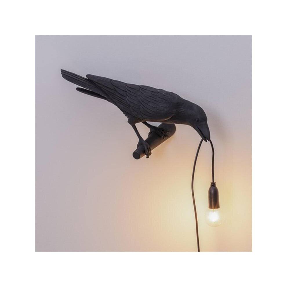 (Black A) Designer Bird Lamp LED Wall Lamp with Plug in Cord Living Room Bedside Lights - Product image 1