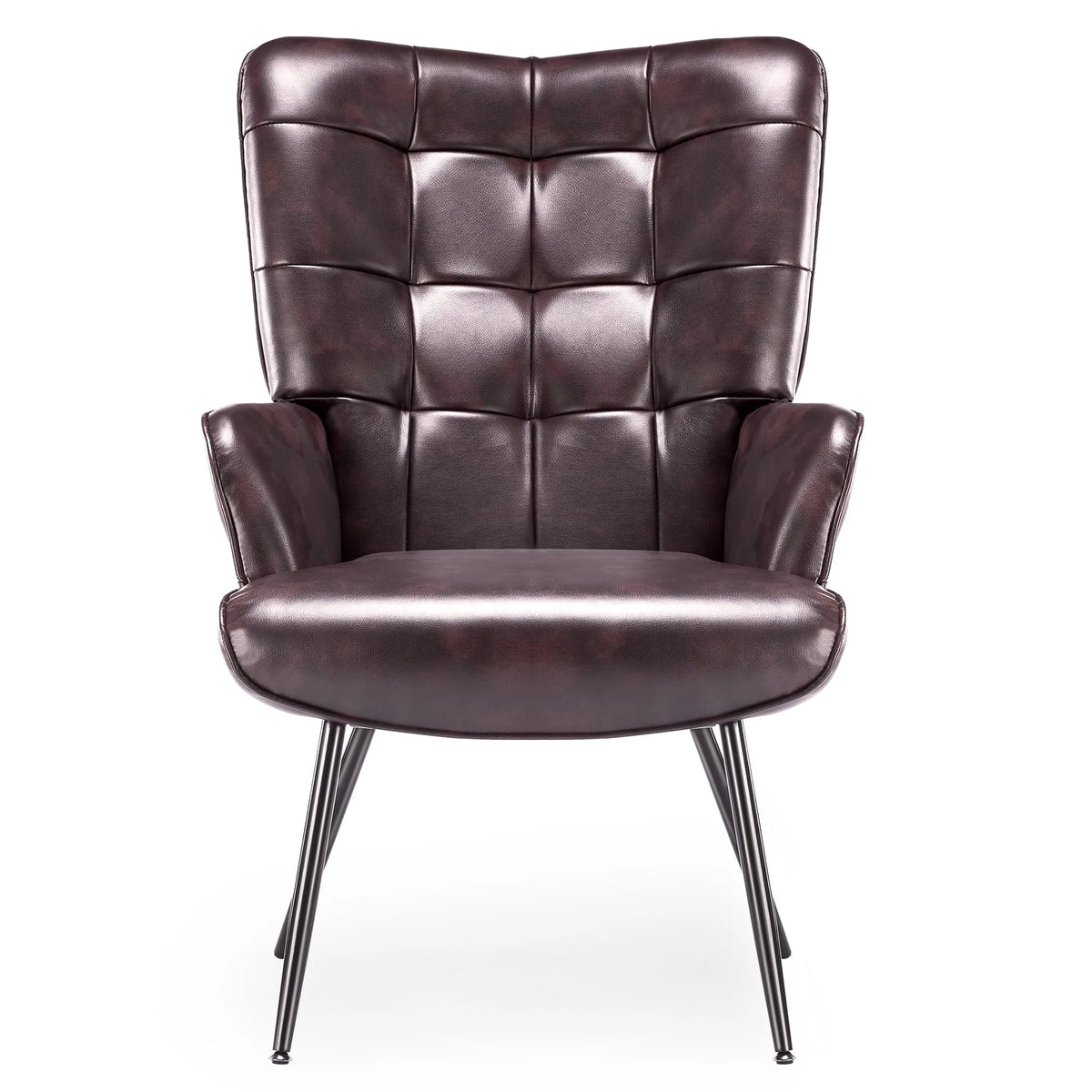 Unikome Livingroom Chair Modern Accent Chair, Faux Leather Wingback Accent Chair PU Leather Accent Chair - Product image 9