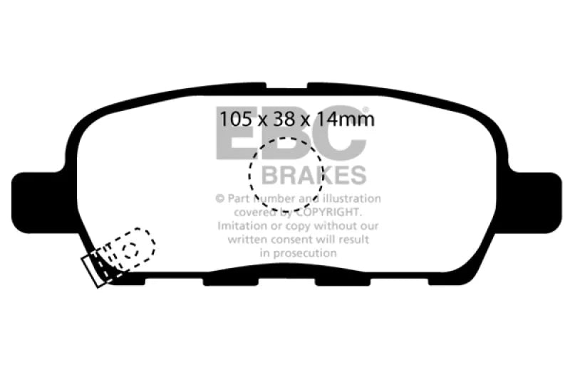 EBC - Rear Greenstuff Pad PN DP61955