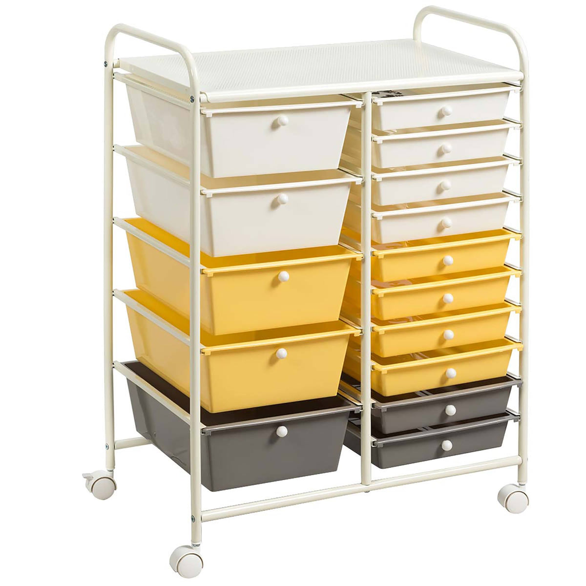 Costway 15 Drawer Rolling Storage Cart Tools Scrapbook Paper Office School Organizer - Product image 1