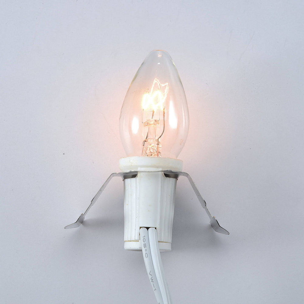 Holiday Time 8-Foot Light Cord, with 4 Clear Bulbs, Size: 8'
