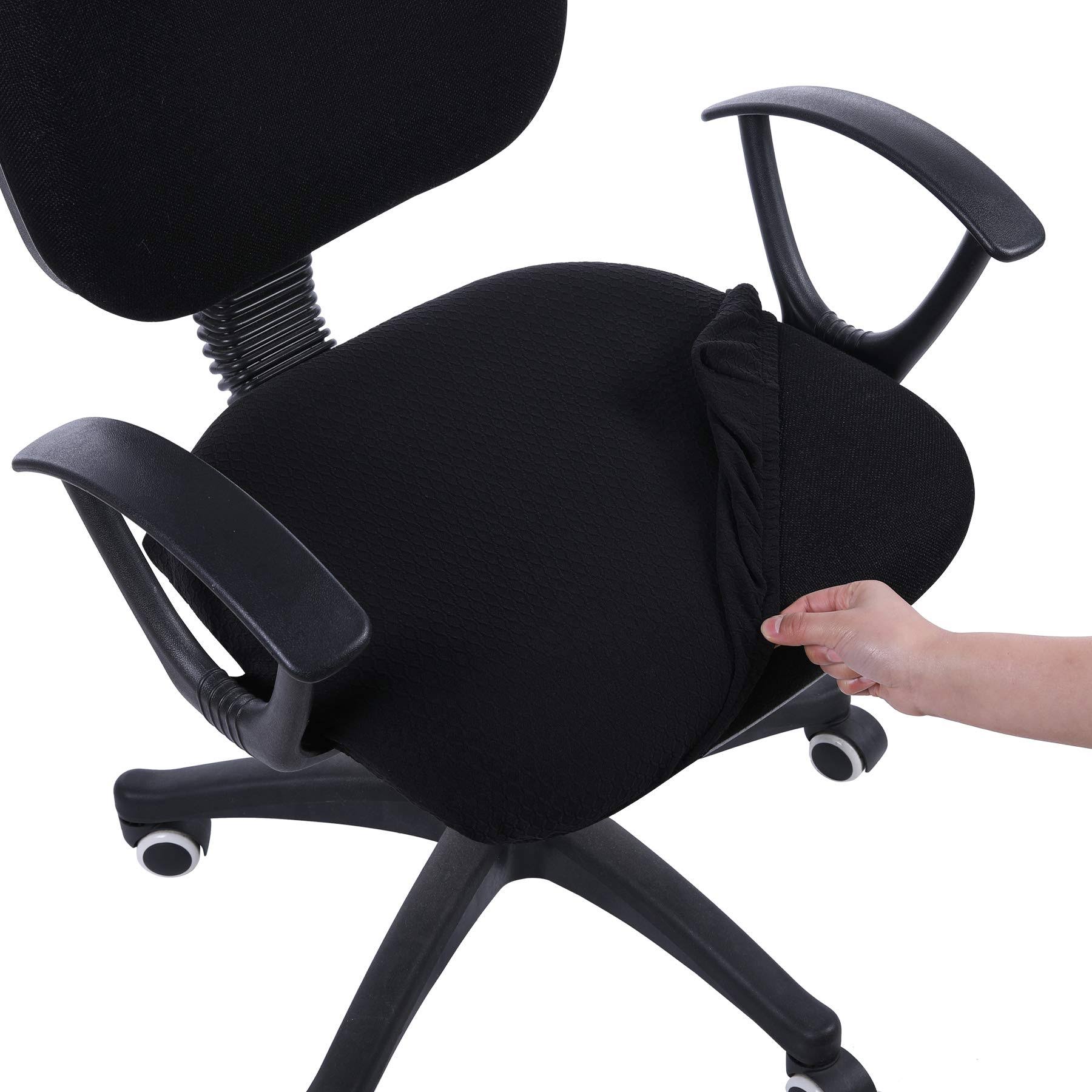 smiry Stretch Jacquard Office Computer Chair Seat Covers, Removable Washable Anti-Dust Desk Chair Seat - Product image 1