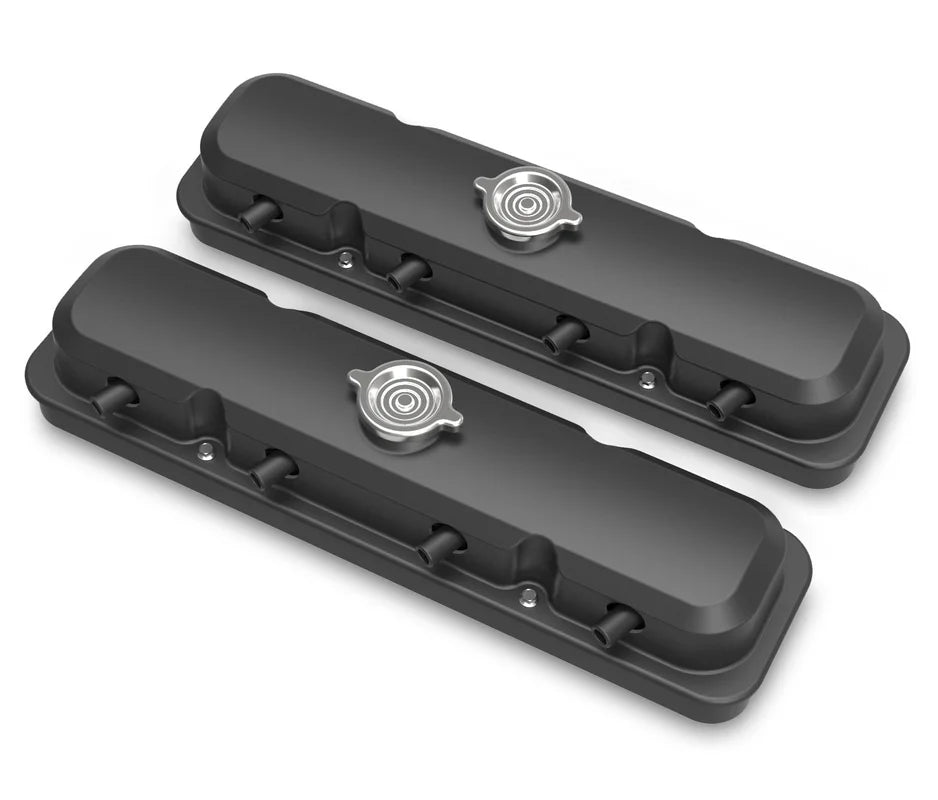 Pontiac Style 2-piece LS Valve Covers by Holley - Black 241-192