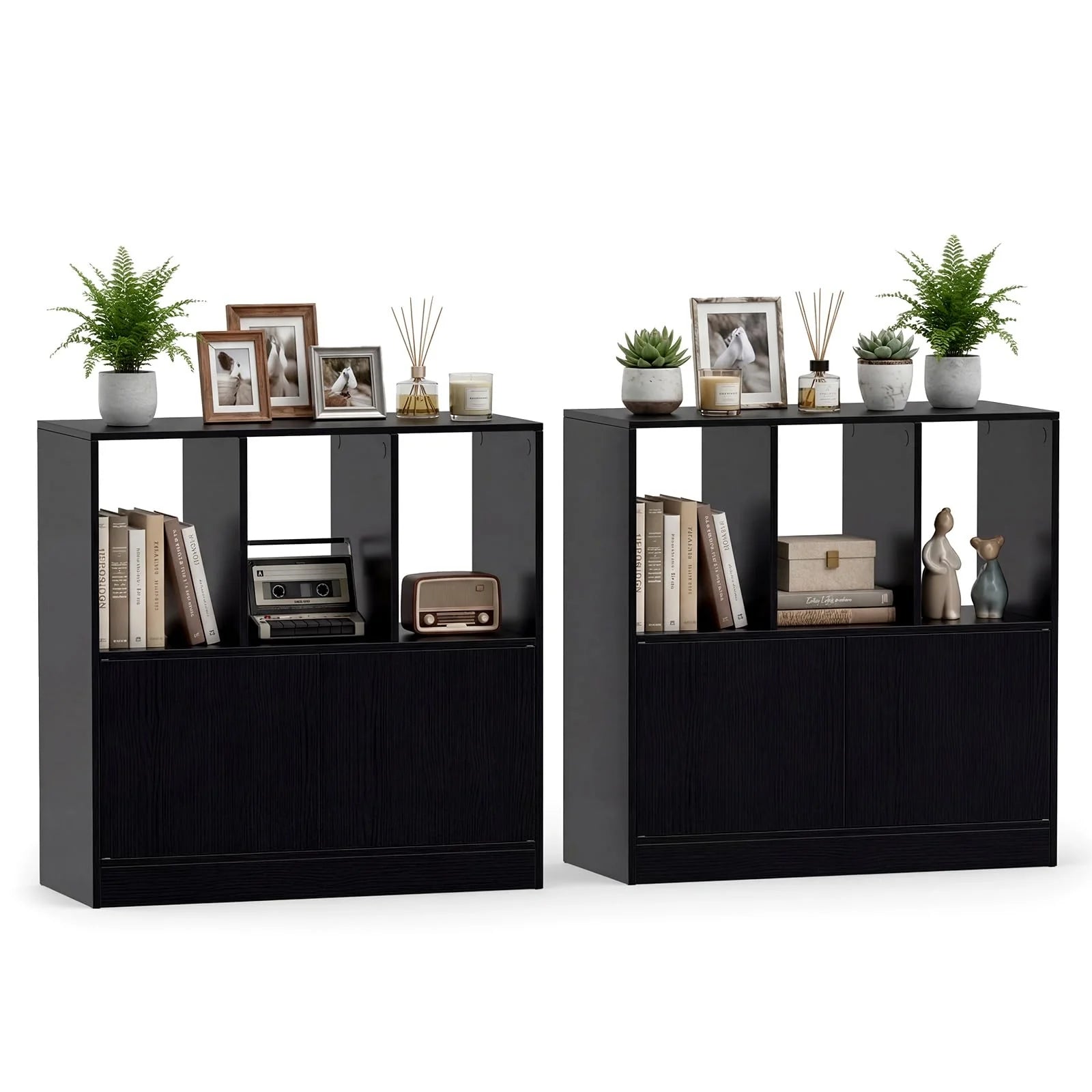 Tangkula 3-Cube Bookcase with Cabinet for Study Home Office Living Room - Product image 12
