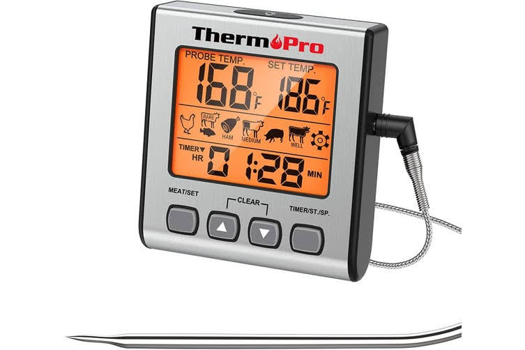 ThermoPro TP-16 Large LCD Digital Cooking Food Meat Thermometer for Smoker Oven Kitchen BBQ Grill - Product image 1