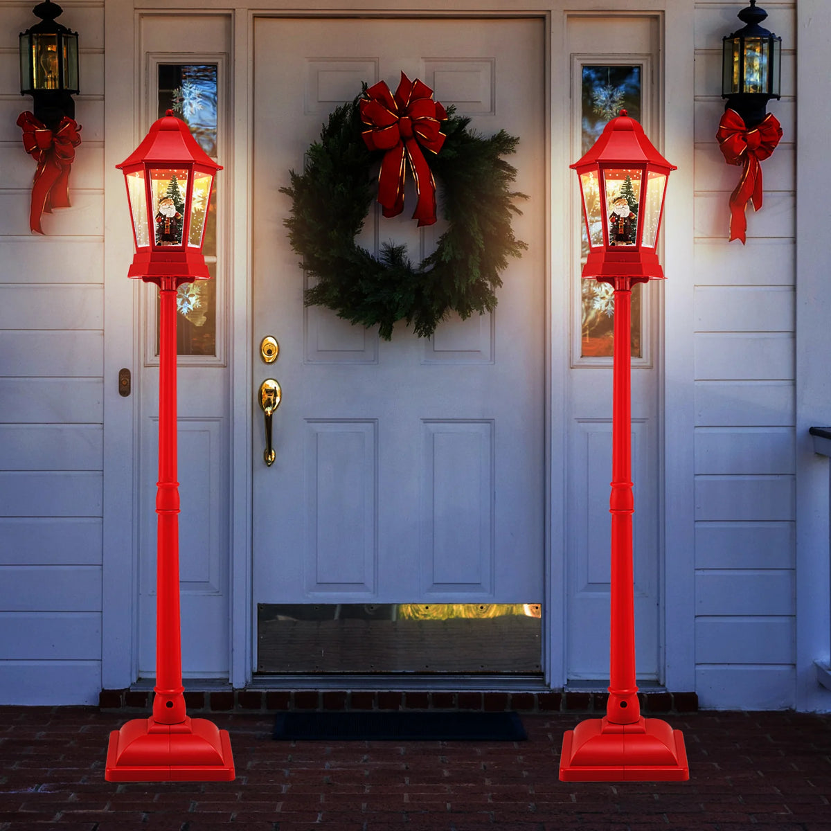 5.3 Ft Musical Christmas Street Lamp, 2-in-1 Lamp Post & Tabletop Lantern - Product image 3