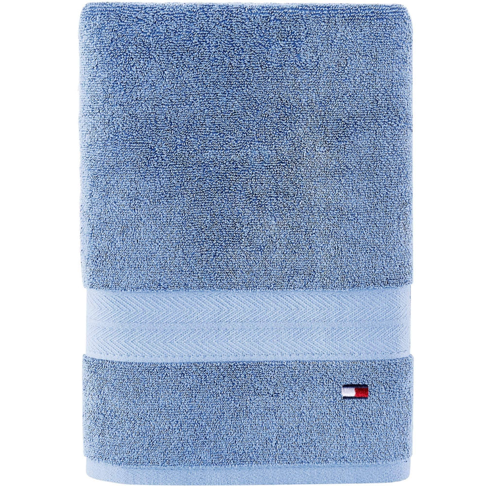 Tommy Hilfiger Modern American 30" x 54" Cotton Bath Towel - Mist Blue