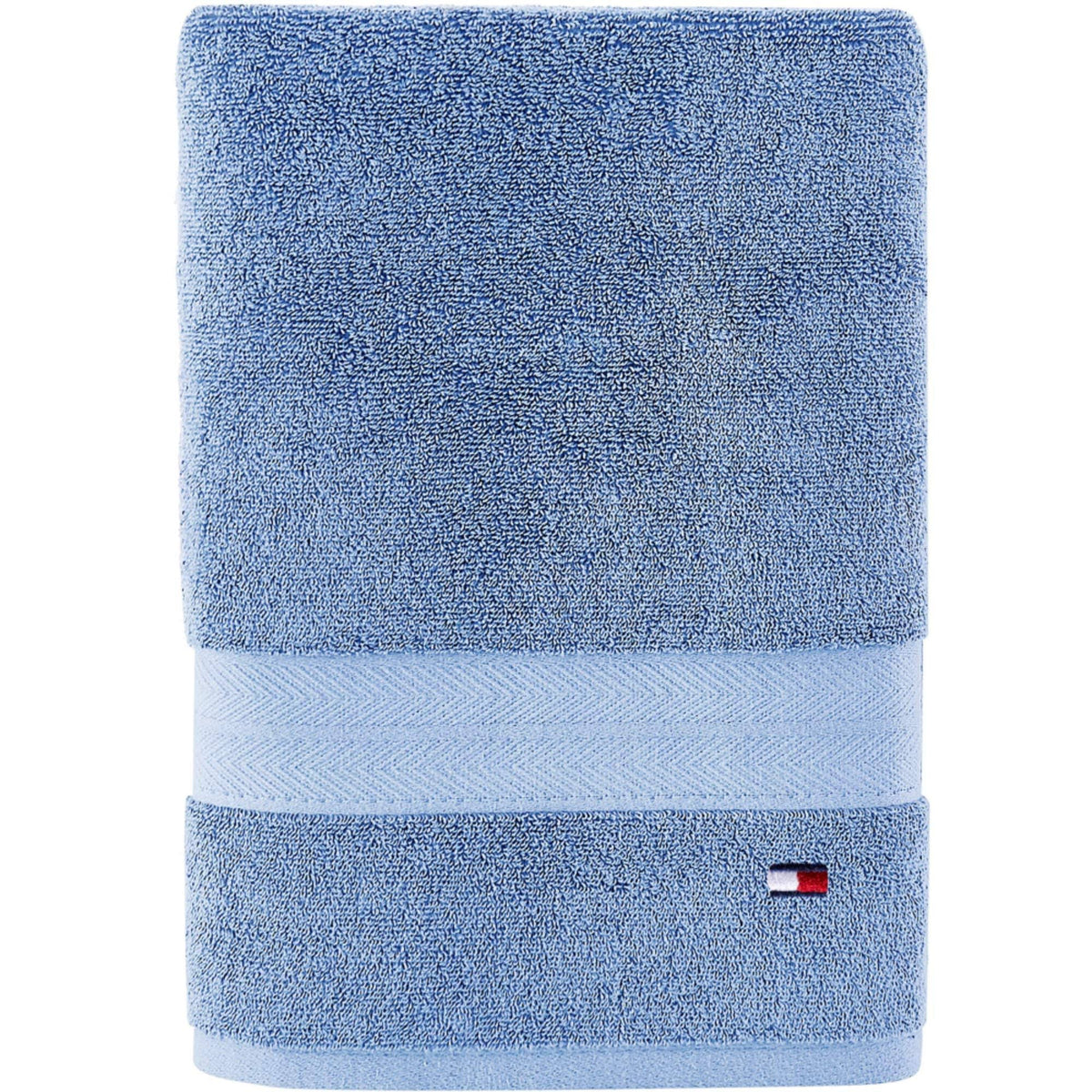 Tommy Hilfiger Modern American 30" x 54" Cotton Bath Towel - Mist Blue - Product image 1
