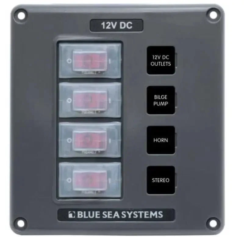 4320BSS Blue Sea Panel Switch H2O Cb 4Pos Gray