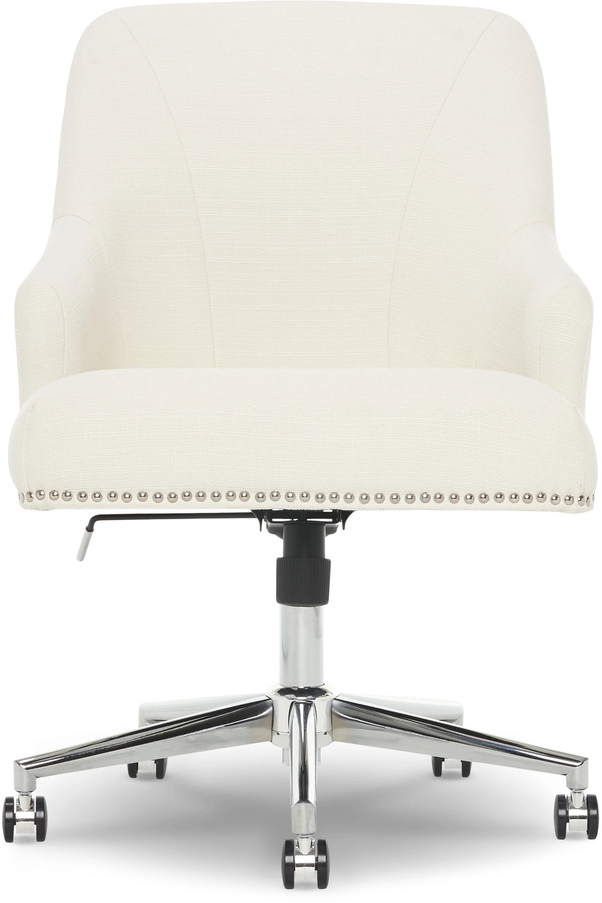 Serta Leighton Home Office Desk Chair Chrome Nailheads Twill Fabric Lilac Purple - Product image 58
