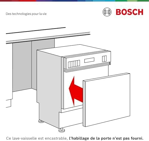 Bosch SMI4HCB19E, Series 4, Built-in dishwasher, 60cm, 14 place settings, Silence Plus 42 dB, Black panel