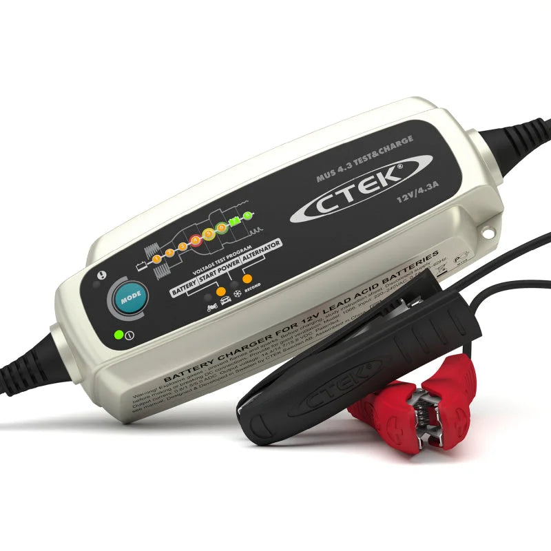 CTEK MUS 4.3 Test & Charge Battery Charger - 12V - Battery Diagnostic Tool