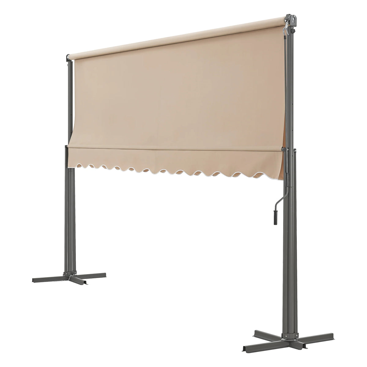 Self-supporting double slope awning 400 x 300 x 260 cm sand 03_0008295 -