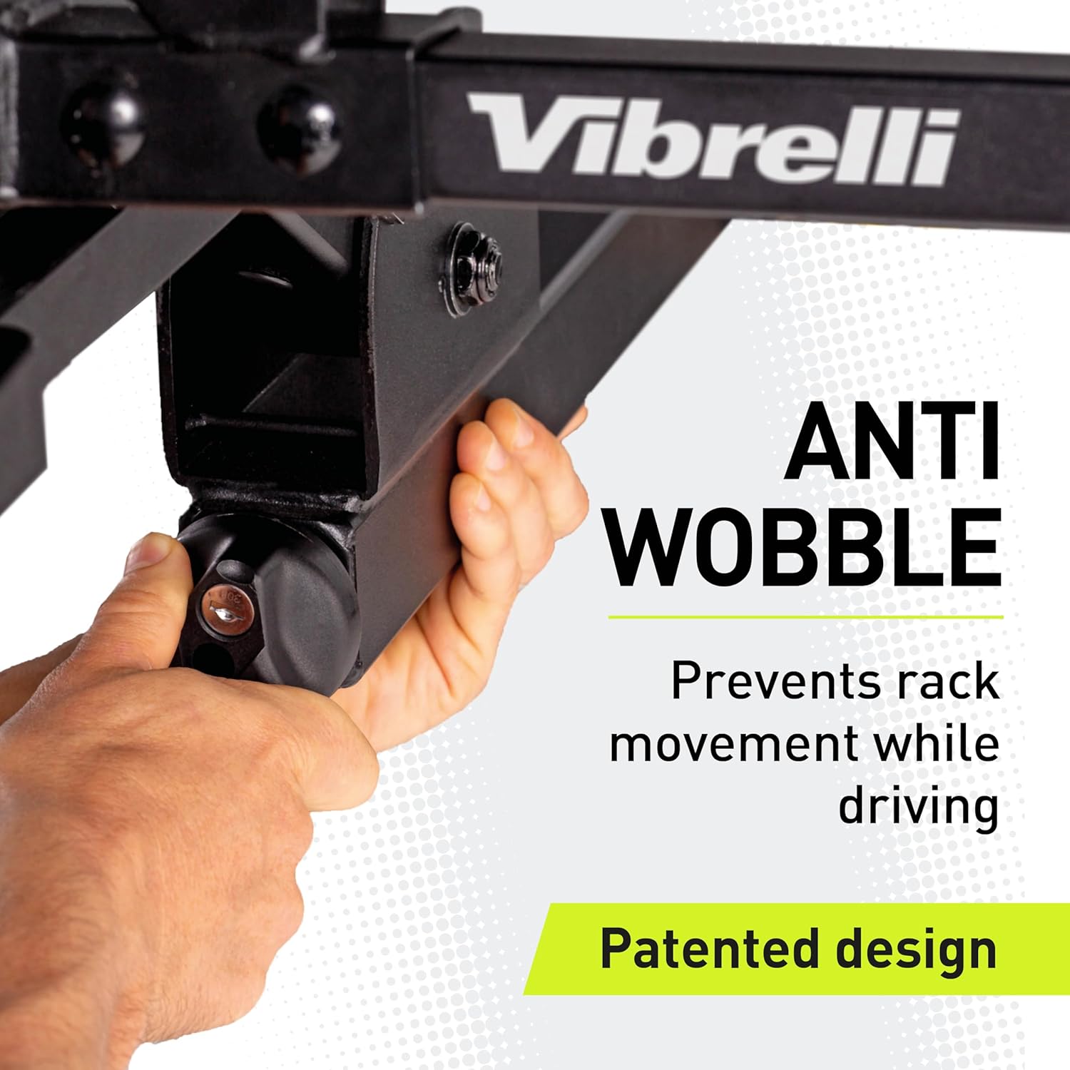 Vibrelli Electric Bike Hitch Rack - 2 Electric Bike Racks for Fat Tires, Mountain Bikes, Standard Bikes - 65 lbs Per Bike - Patented Anti-Wobble - Cars and SUVs - Platform