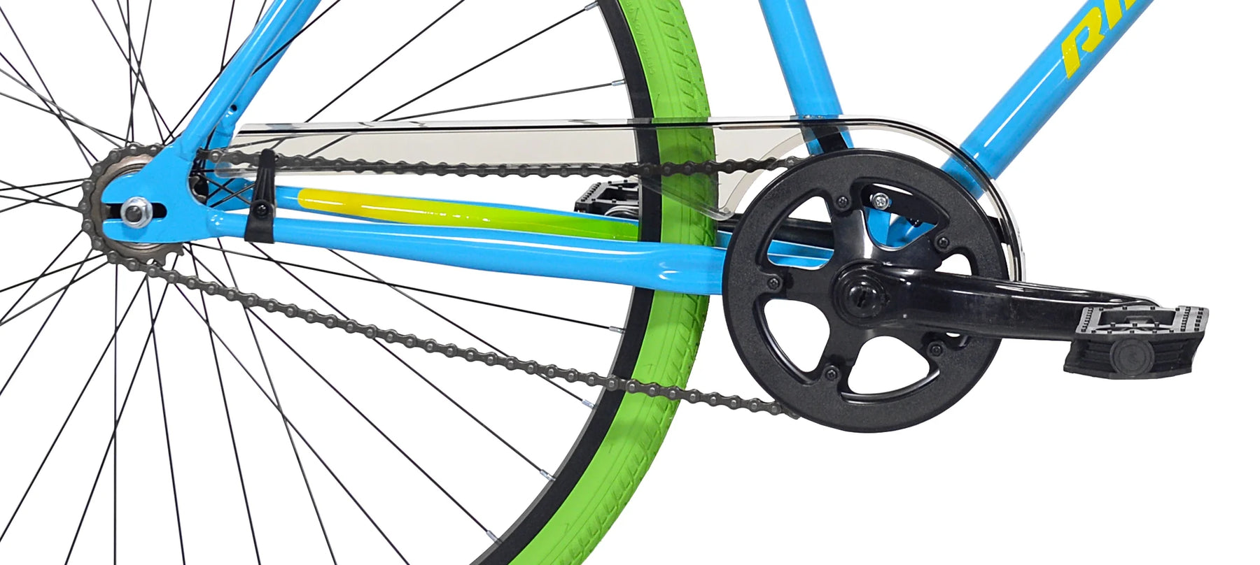 700C Men'S Ridgeland Hybrid Bike, Blue/Green - Product image 6