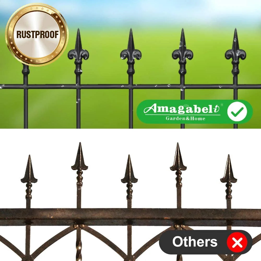 Amagabeli GARDEN & HOME Decorative Garden Fence GFP008 27inx10ft Outdoor Coated Rustproof Metal Garden - Product image 6