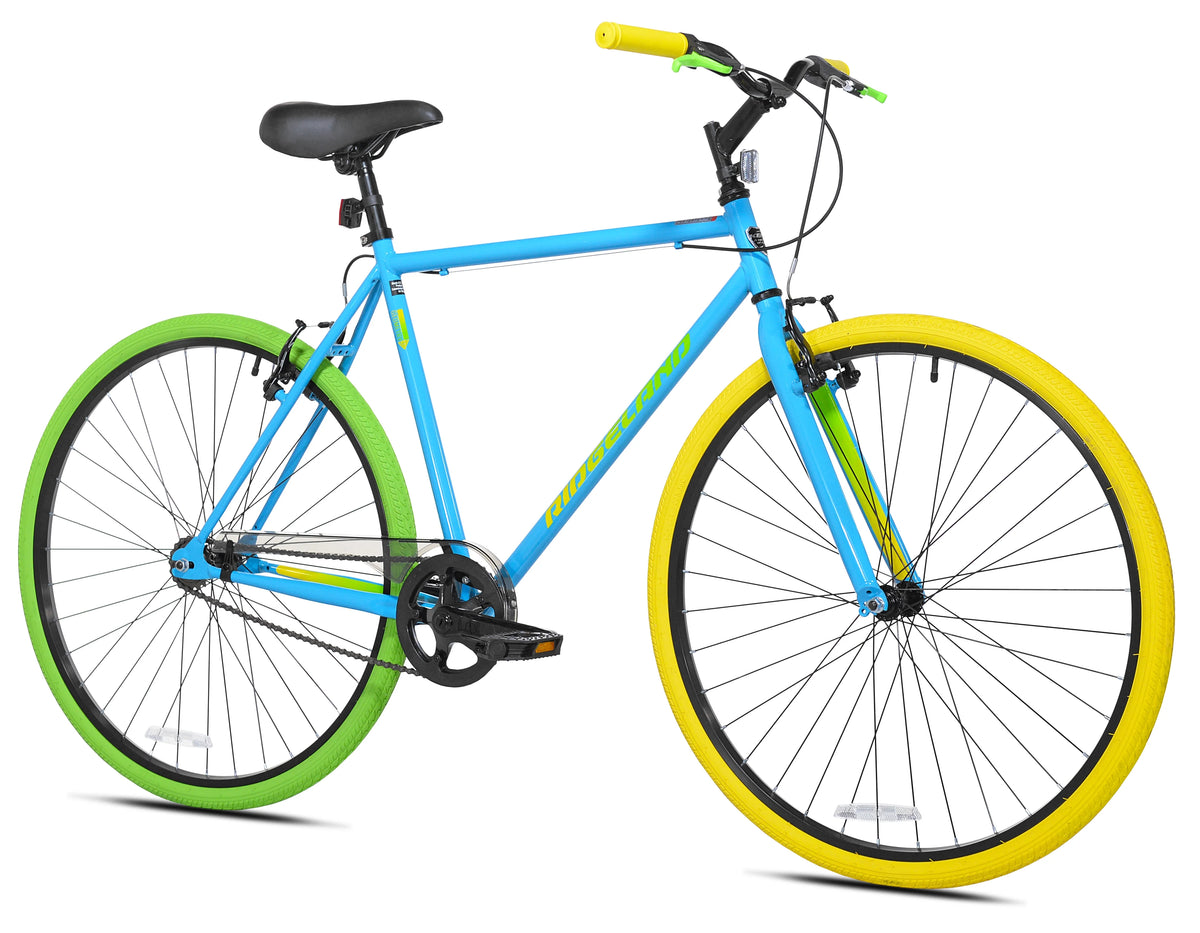 700C Men'S Ridgeland Hybrid Bike, Blue/Green - Product image 1
