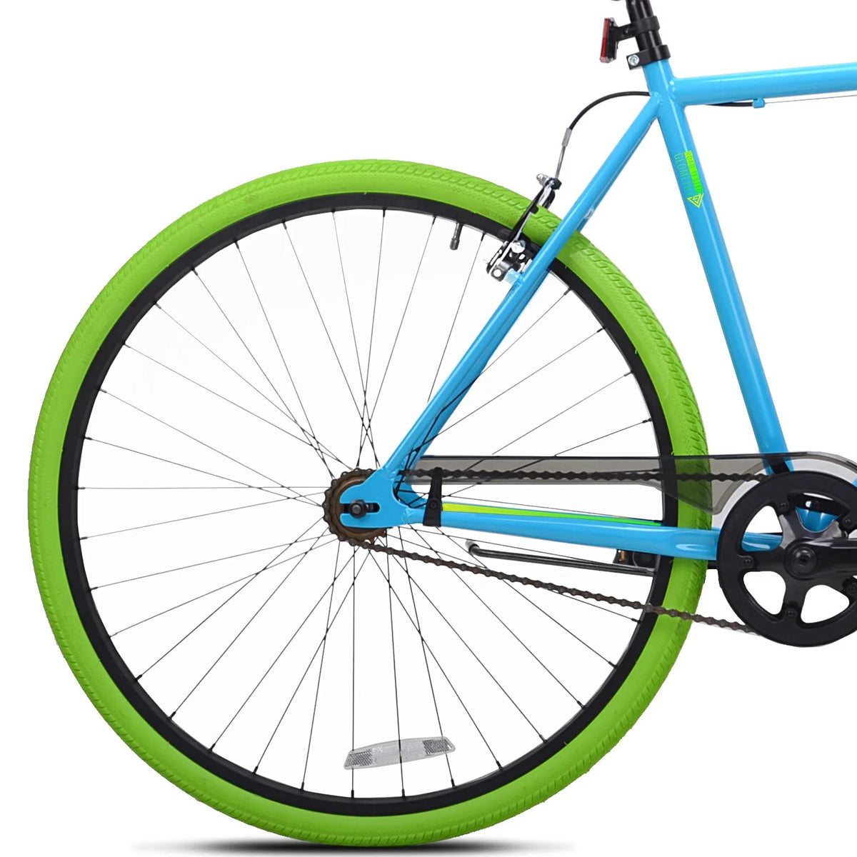 700C Men'S Ridgeland Hybrid Bike, Blue/Green - Product image 4