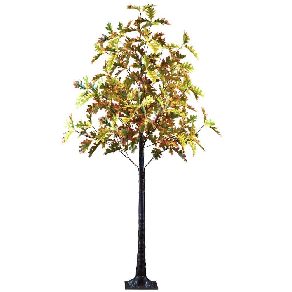 6 ft. Lighted Oak Tree 88 LED Warm White Artificial Christmas Tree Greenery w/Lights for Home Decoration - Product image 1