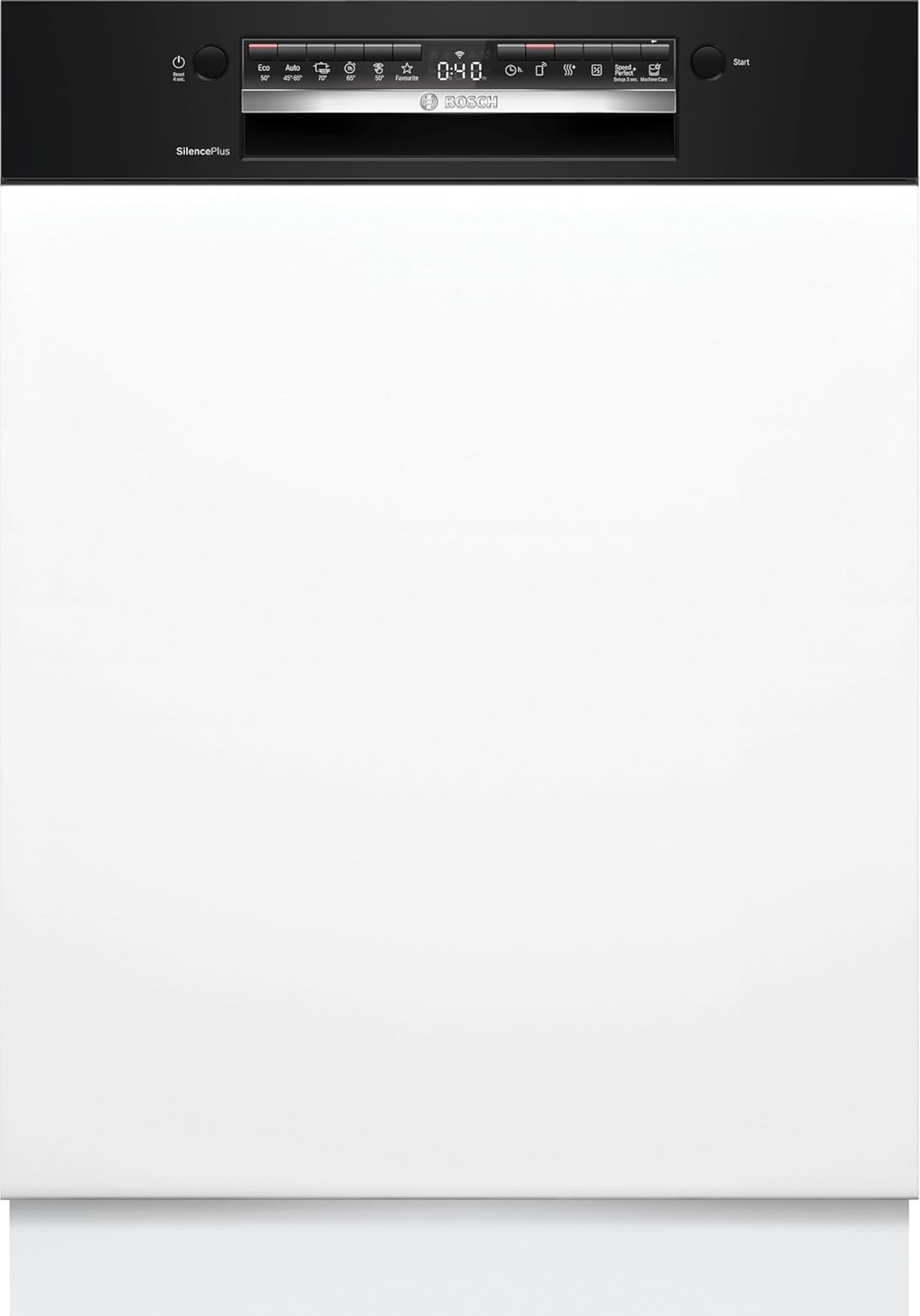 Bosch SMI4HCB19E, Series 4, Built-in dishwasher, 60cm, 14 place settings, Silence Plus 42 dB, Black panel