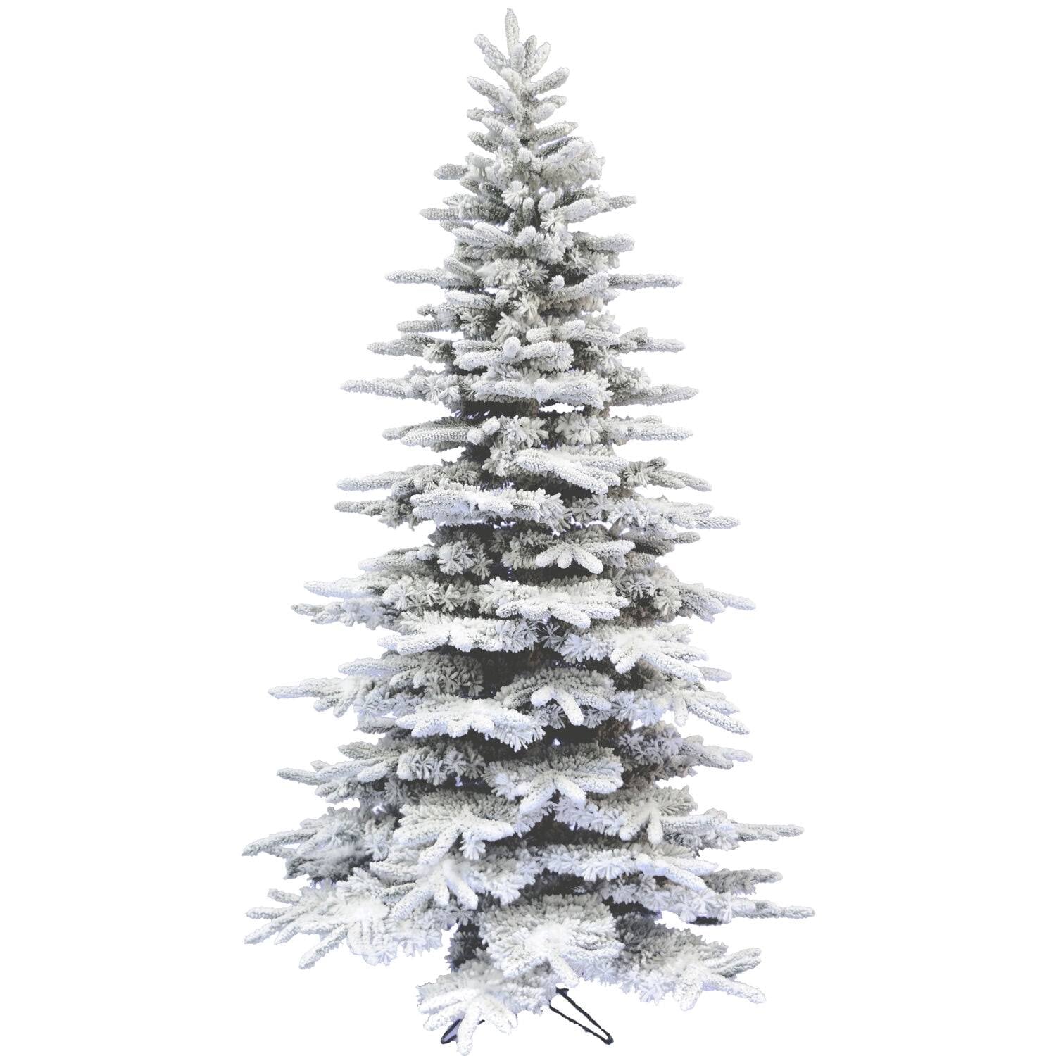 Fraser Hill Farm 7.5-ft. Flocked Pine Valley Christmas Tree - Product image 1